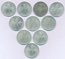 1994. 200Ft Ag "Deák" (10x) T:1-,2 patina
Adamo F13.1