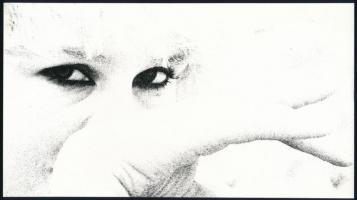 cca 1979 Szathmáry-Király Ádám fotóművész pecséttel jelzett, vintage fotóművészeti alkotása (Szemek), a magyar fotográfia avantgarde korszakából, 13,5x24 cm