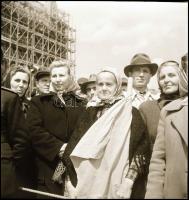 cca 1950 Budapest, Rákosi Mátyás választási beszéde a Kossuth téren, 5 db vintage NEGATÍV Kotnyek An...