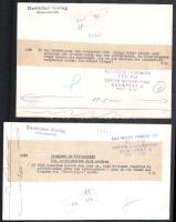 cca 1943 Cirkuszi artisták, 3 db németül feliratozott vintage fotó, a Deutscher Verlag Bilderzentral...