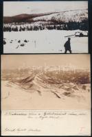 cca 1910 Setnik Cyrill felvételei, 2 db vintage fotó, az egyik feliratozva, 9,6x15,8 cm és 10,3x16,6 cm