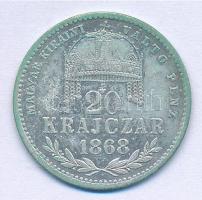 1868KB 20kr Ag Magyar Királyi Váltó Pénz T:2-