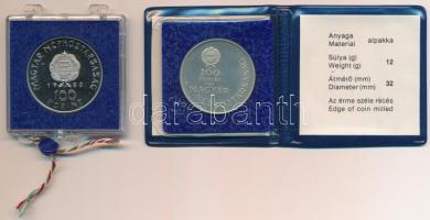 1980. 100Ft Ni "Szovjet-magyar közös űrrepülés" plombált MNB tokban + 1983. 100Ft alpakka ...