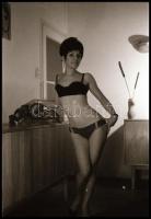 cca 1973 Népszerű fotóstéma, alaposan feldolgozva, szolidan erotikus felvételek, 40 db vintage NEGAT...