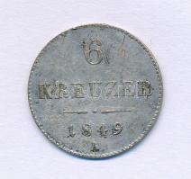 Ausztria 1849A 6kr Ag T:2- ph. Austria 1849A 6 Kreuzer Ag C:VF edge error Krause KM#2200