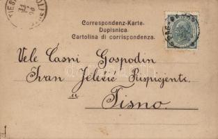 1900 Pag, Pago; látkép, templom / general view, church, basilica (EK)