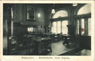 1935 Budapest V. Borostyánkői-Baldauf Mátyás "Mátyás pince" feslő helyiség, belső. Eskü tér 7. (mai Március 15. tér) (EB)