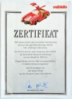 Mercedes Märklin SL300 játékautó, óraműves, kinyitható, fékezhető, (Győri Lemezgyár) felhúzhatós, ku...