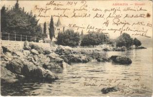1904 Abbazia, Opatija; Strand / beach, seashore (EK)