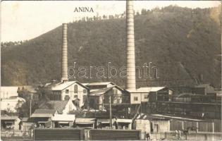 1934 Anina, Stájerlakanina, Stájerlak, Steierdorf; Zentrale / Villamos központ és ammóniagyár, bódék / central power station, ammonia factory, stalls. photo (kis szakadás / small tear)