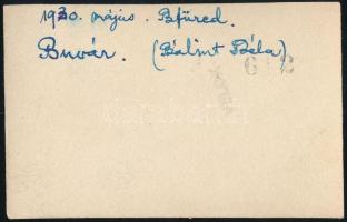 1930 Balatonfüred, Bálint Béla ,,Búvár" nevű hajóját építik, feliratozott vintage fotó, 4,1x6,3...