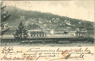 1903 Predeál, Predeal; vasútállomás, vonat / railway station, train (Rb)