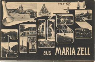 1928 Mariazell (Steiermark), Gruss aus / multi-view postcard