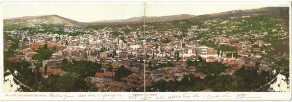 1902 Sarajevo von Osten. Folding panoramacard (tear)