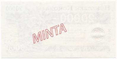 2012. 20.000 "Balatoni Korona" egyoldalas nyomat, "000000" sorszámmal, üres hátl...