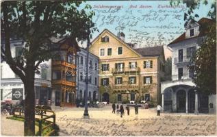 1926 Bad Aussee (Steiermark), Salzkammergut, Kurhausplatz / street view, Hotel Erzherzog Johann