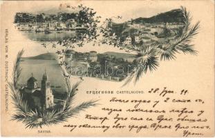 1899 (Vorläufer) Herceg Novi, Castelnuovo; Savina. M. Dostinich Art Nouveau, floral