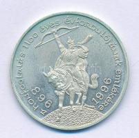 Bognár György (1944-) 1996. A honfoglalás 1100 éves évfordulójának emlékére / Szent István királyunk és az első magyar pénz emlékére Ag emlékérem (5,76g/0.835/27mm) T:1 (eredetileg PP)