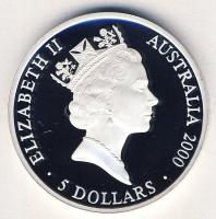 Ausztrália 2000. 5$ Ag "Sydney-i olimpia-Térkép" T:PP Eredeti díszdobozban, tanúsítvánnyal!