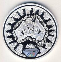 Ausztrália 2000. 5$ Ag "Sydney-i olimpia-Térkép" T:PP Eredeti díszdobozban, tanúsítvánnyal...