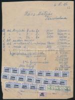 1946 Számlamásolat 43.600P értékű számlabélyeggel