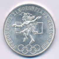 Mexikó 1968. 25P Ag Olimpia T:1,1- Mexico 1968. 25 Pesos Ag Olympiad C:_UNC,AU Krause KM#479.1