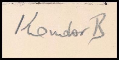 Kondor Béla (1931-1972): Alma. Rézkarc, papír, utólagos jelzéssel, paszpartuban, 11×8 cm