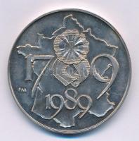 Fritz Mihály (1947-) 1989. "MÉE Szeged / Francia Forradalom 1789-1989" peremén jelzett Ag ...