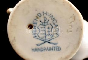 Herendi porcelán tyúk, kézzel festett, jelzett, hibátlan, m: 7 cm