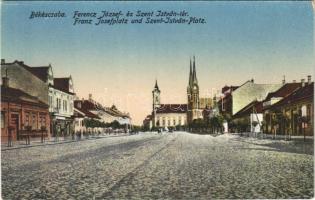 Békéscsaba, Ferenc József és Szent István tér. Gesmey Soma kiadása