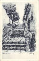 Budapest I. Tabán, Kőműves utca. Rigler R.J.E. 562. s: Helbing (Rb)