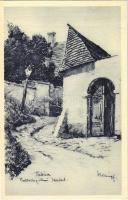 Budapest I. Tabán, Holdvilág utcai részlet. Rigler R.J.E. 564. s: Helbing (Rb)