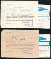 1978-1982 IBUSZ utazási jegyek