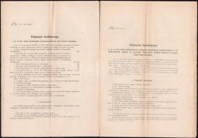 1896-1899 4 db hadapródiskolai hirdetmény