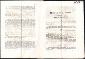 cca 1800-1920 10 db különféle régi nyomtatvány magyar és német nyelven