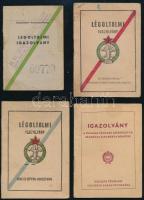 1937-1967 Vegyes légoltalommal kapcsolatos tétel, igazolvány, kiadvány, stb., 12 db