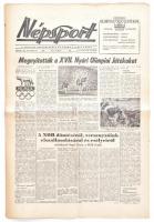 1960 Népsport 1960. aug. 26., XVI. évf. 172. sz., 6 p. Benne a kor, a XVII. nyári római olimpia híreivel, közte az olimpiai megnyitó hírével a címlapon.