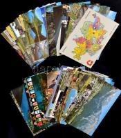 51 db MODERN svájci város képeslap / 51 modern Swiss town-view postcards