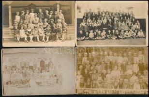 cca 1900-1934 14 db gyerekcsoportokat / osztályokat ábrázoló fotó, fotólap, 14×9 és 16×10 cm-es mére...