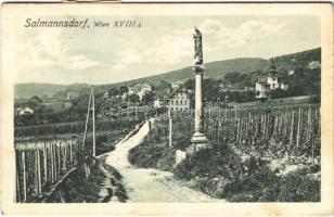 1914 Wien, Vienna, Bécs XIX. Salmannsdorf / road, villas, vineyard (fl)