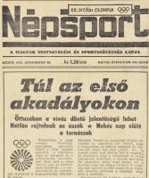1972 Népsport 1972. aug. 28., XXVIII. évf. 204. sz., 8 p. Benne a kor, a XX. nyári müncheni olimpia ...