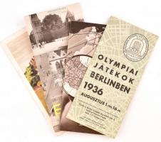 1936 Berlin, Olimpiai játékok + 3 db Németország turisztikai kiadvány magyarul.