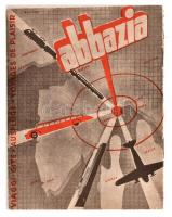 cca 1936 Abbazia kihajtható, képes leporelló, utazási katalógus / tourist guide