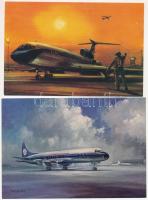 13 db MODERN motívum képeslap: repülők / 13 modern motive postcards: aircrafts