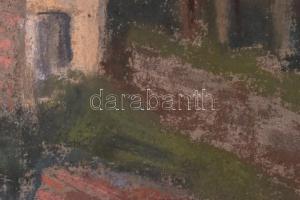 Deli Antal (1886-1960): Szamaras kordély. Pasztell, papír, jelzett, papírra kasírozva, 37,5x45 cm