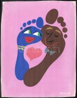 Ruszkay György (1924-1998): 8 db grafika, vegyes technika, papír, jelzett, vegyes méretben