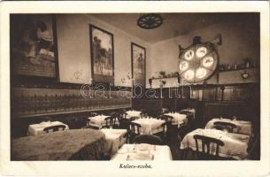 1941 Budapest VII. Egermann Ferenc Kulacs vendéglője, Kulacs szoba, belső. Miksa utca 11. (EB)