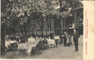 1910 Budapest XII. Jánoshegy, Kozár Mihály vendéglője, étterem, kert (EK)