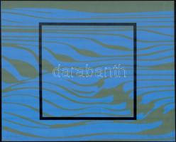 Farkas Ádám (1944-): A tenger, 1976. Szitanyomat, papír, jelzett, számozott (1/30). 29×36 cm