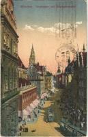 1919 München, Munich; Neuhauser- und Kaufingerstraße / street view, tram (EK)